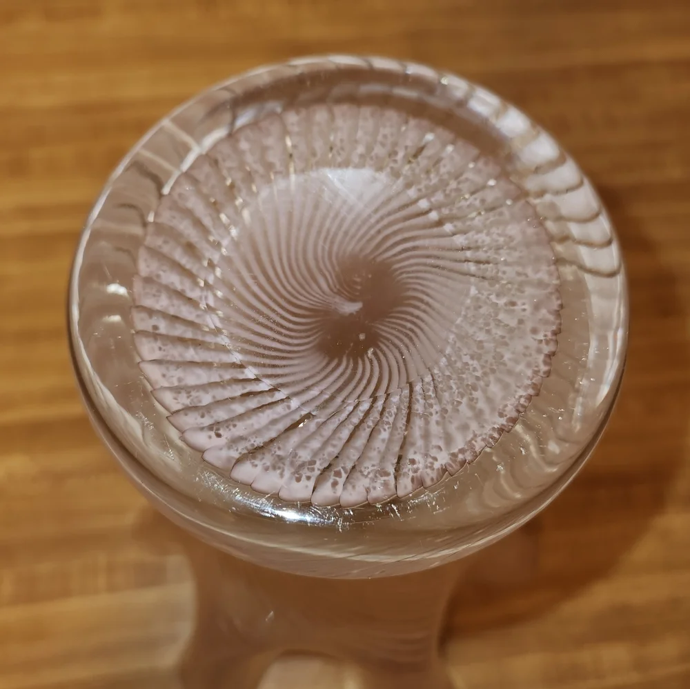 VTG Fratelli Toso Murano Art Glass Pink Blush Vase - Picture 6 of 8